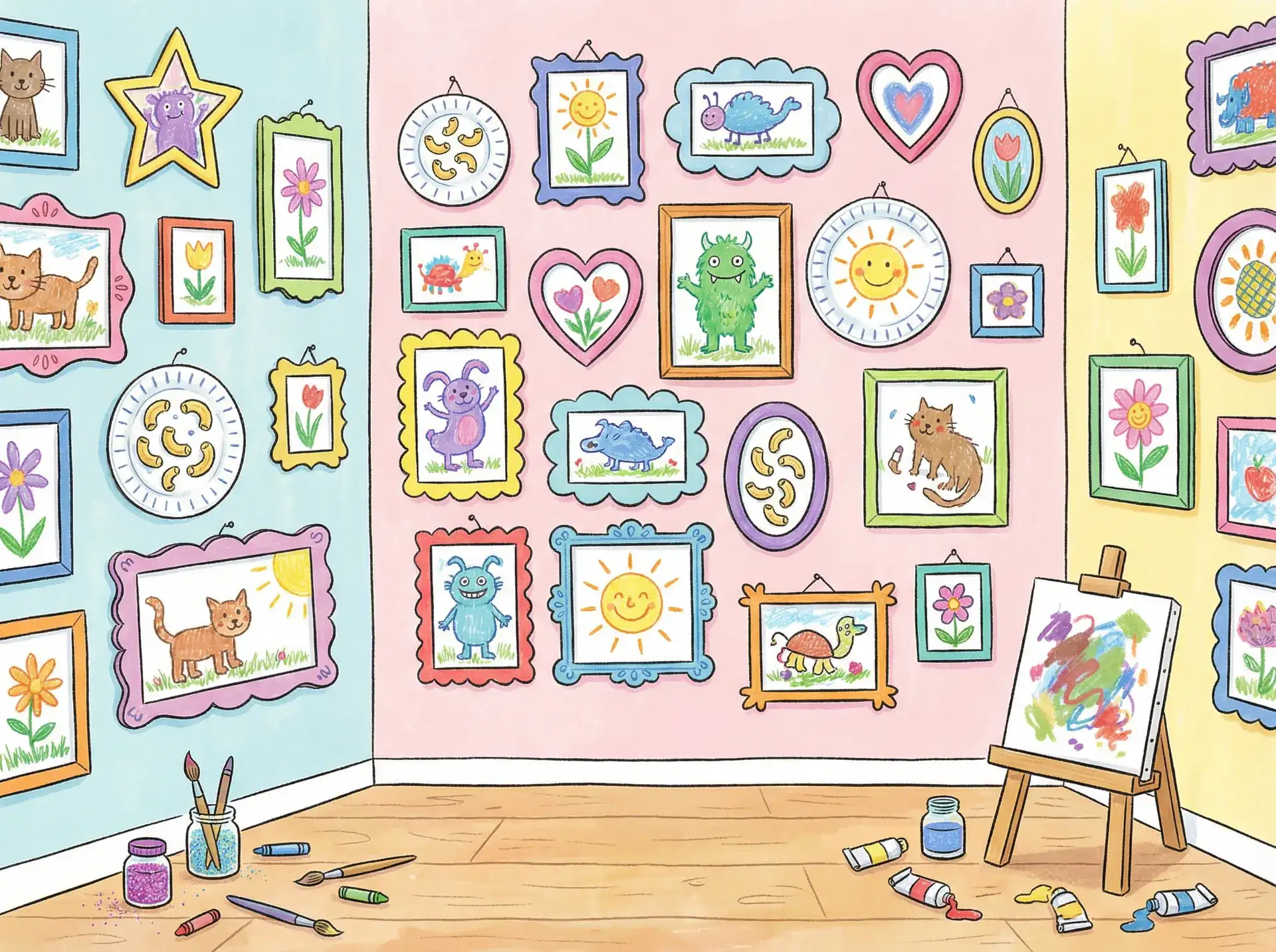 小朋友的彩色画作 - 51网站 创意展示